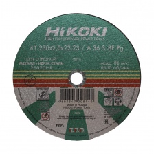 Круг отрезной (230x2,0x22,23 мм) A 36 - HITACHI / HiKoki металл, шт.