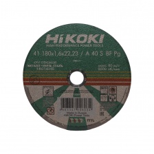 Круг отрезной (180x1,6x22,23 мм) A 40 - HITACHI / HiKoki металл, шт.