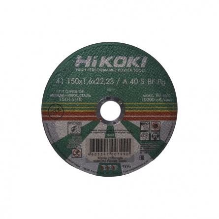 Круг отрезной (150x1,6x22,23 мм) A 40 - HITACHI / HiKoki металл, шт. фото 1