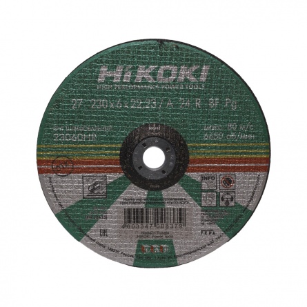 Круг зачистной 27 (230х6,0х22 мм) A 24 - HITACHI / HiKoki металл, шт. фото 1