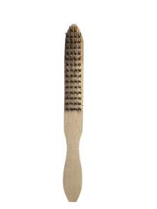 Щетка ручная по металлу строительная с деревянной ручкой